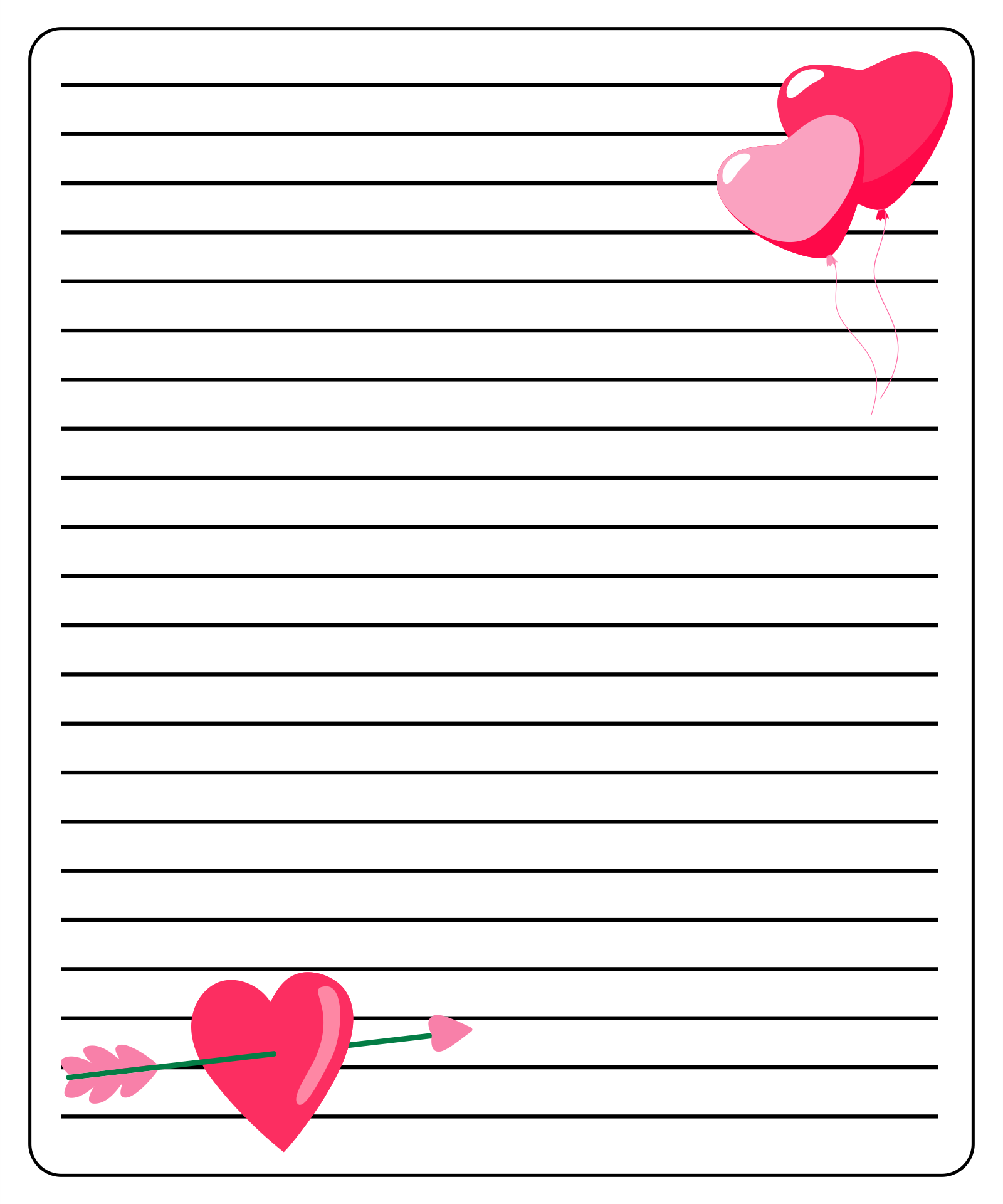 Free Valentine Stationery And Writing Paper Worksheets Library