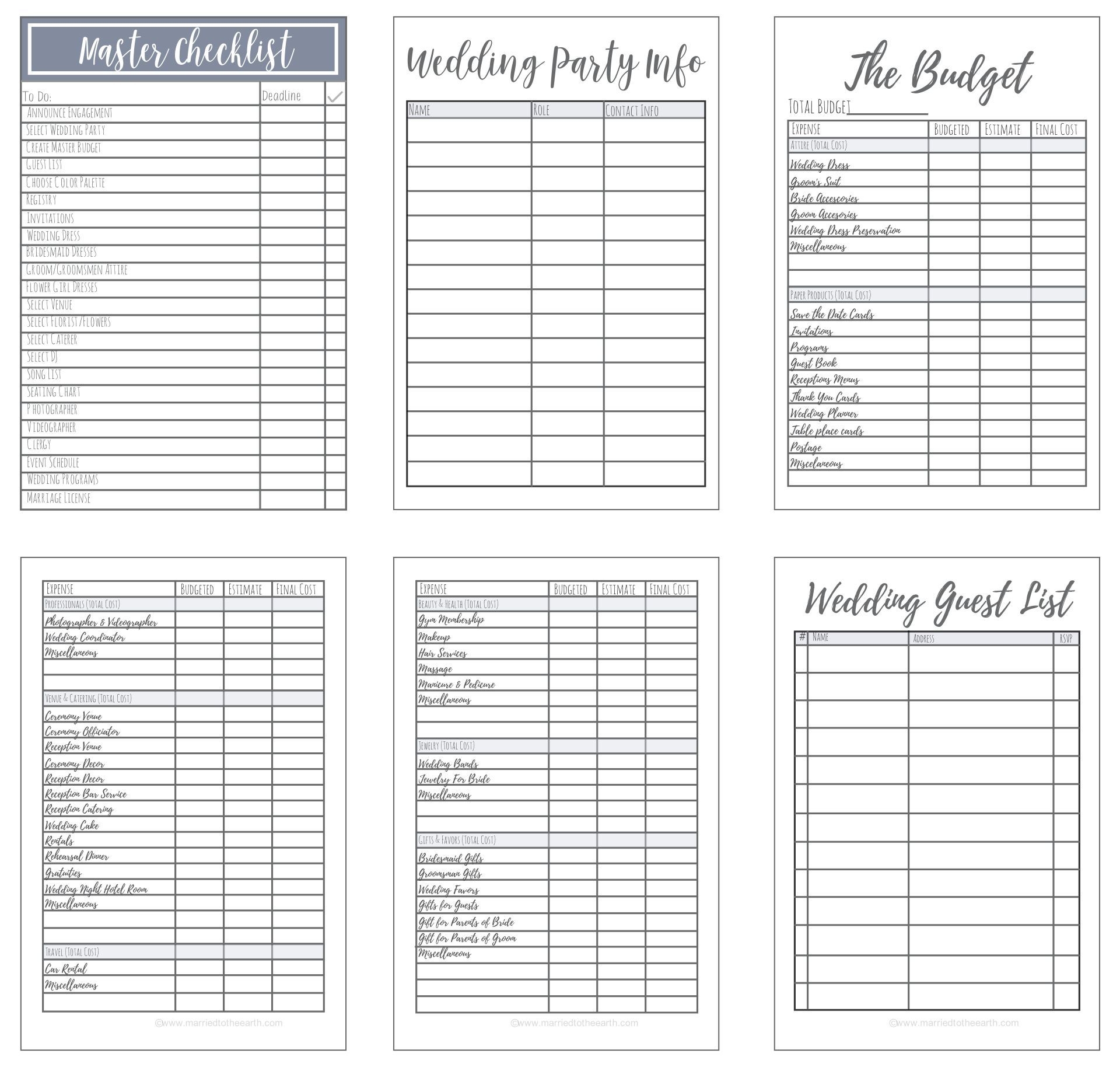 Free Wedding Planner Binder Printable By Basic Invite Worksheets Library