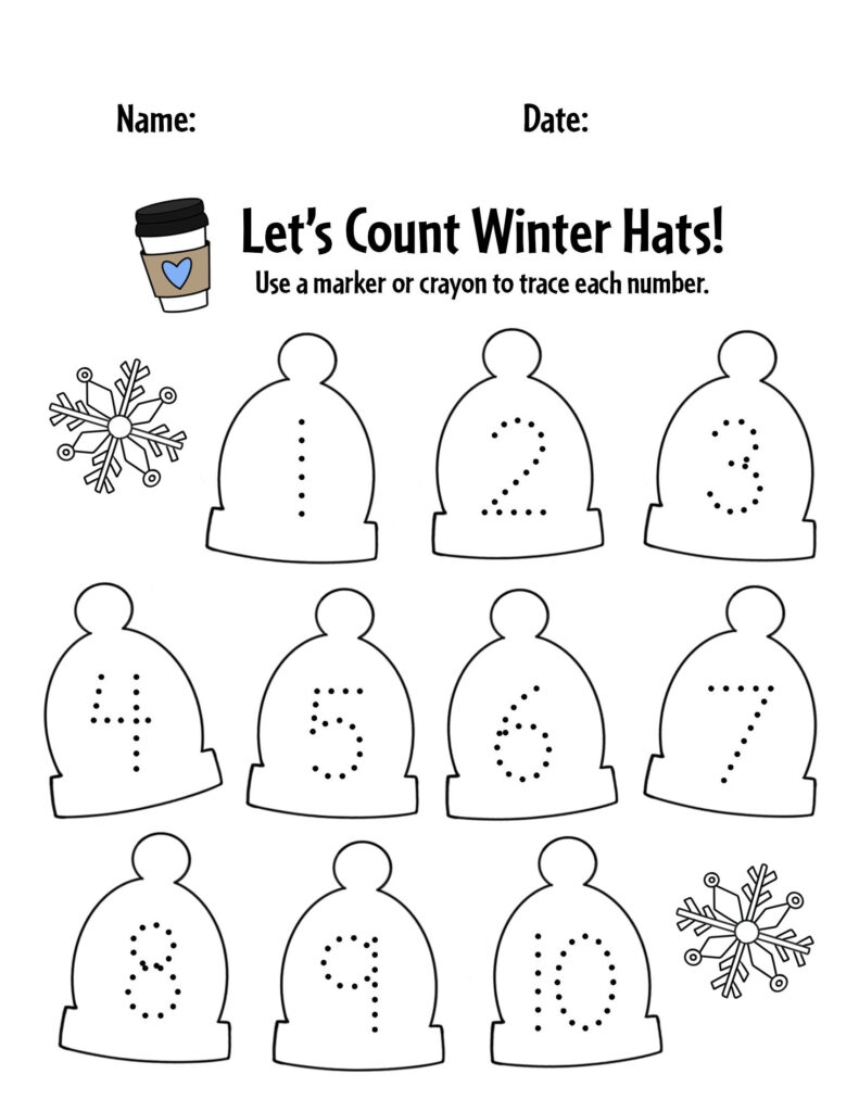 free winter worksheets for preschool the hollydog blog