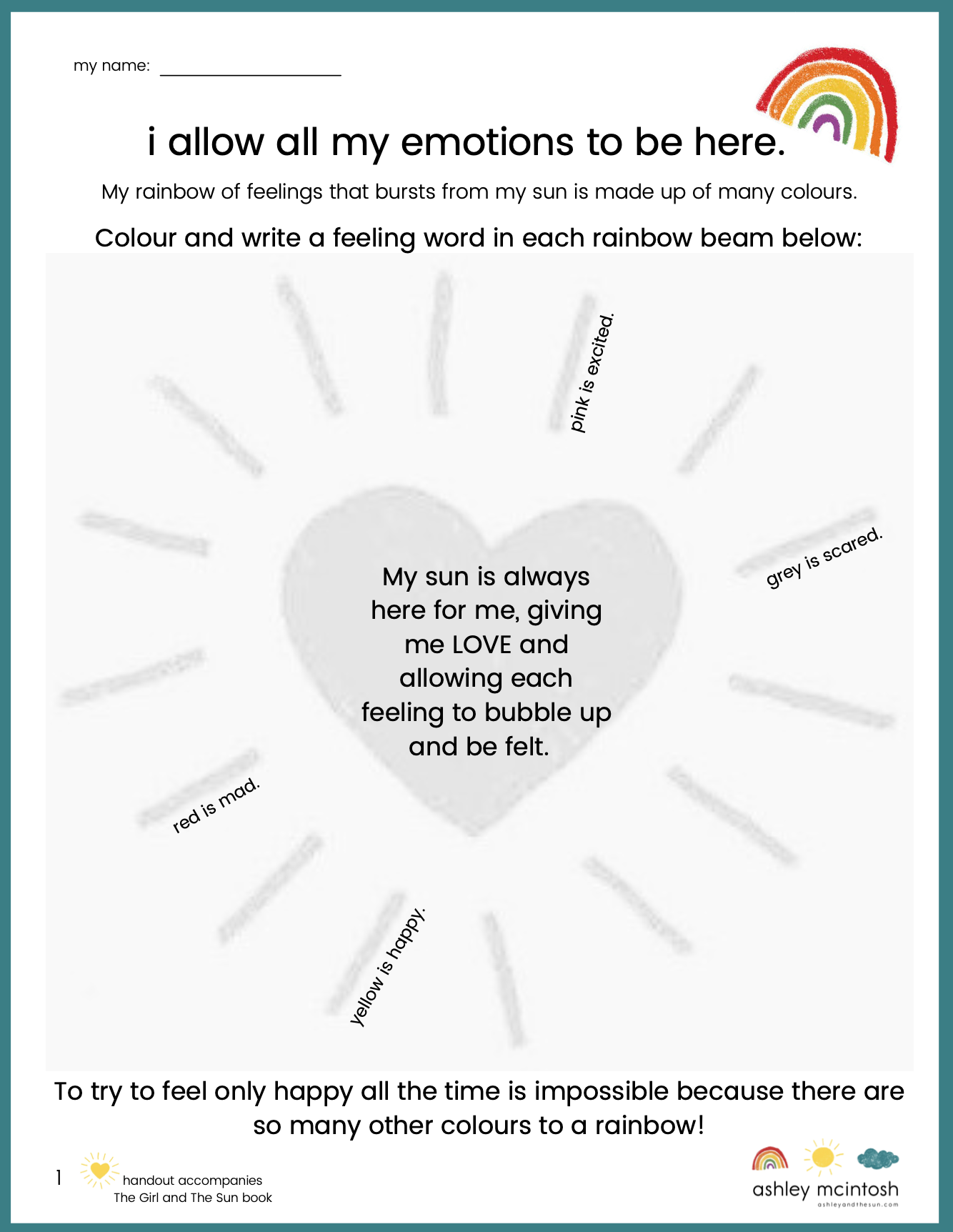 Free Printable Emotional Regulation Worksheets