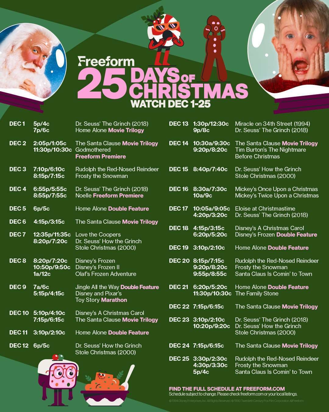 Freeform formerly ABC Family Countdown Until Christmas 2025
