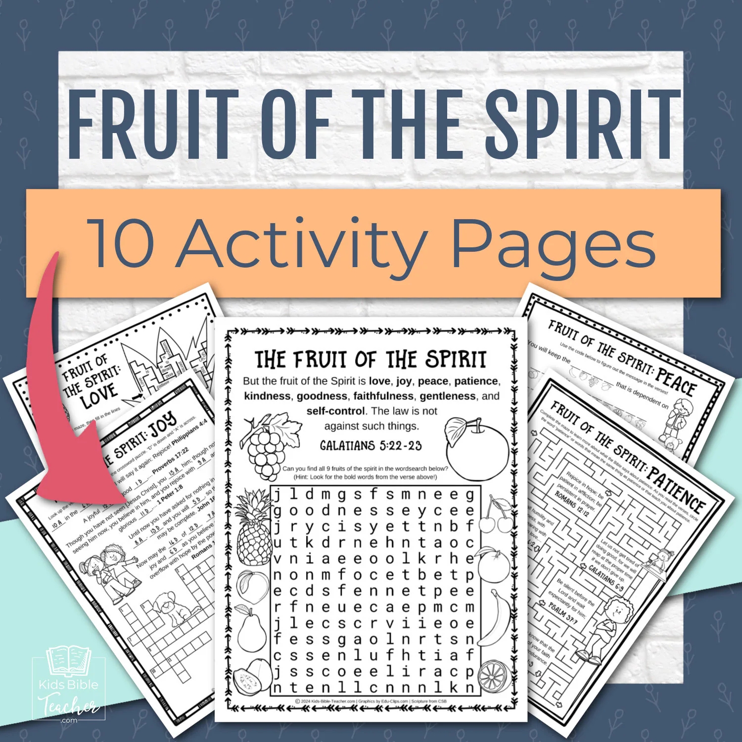 Fruit Of The Spirit Activity Page Downloads For Kids Elementary Bible Sunday School Resources For Fruits Of The Spirit Galatians Children Etsy Israel