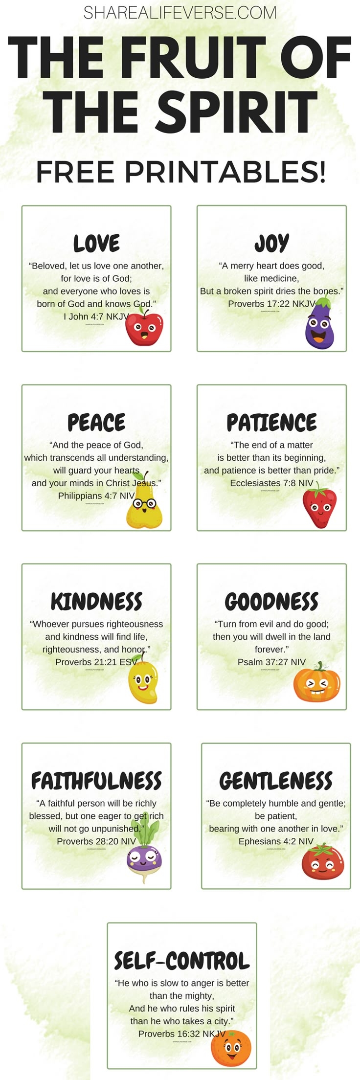 Printable Fruits Of The Holy Spirit Worksheet
