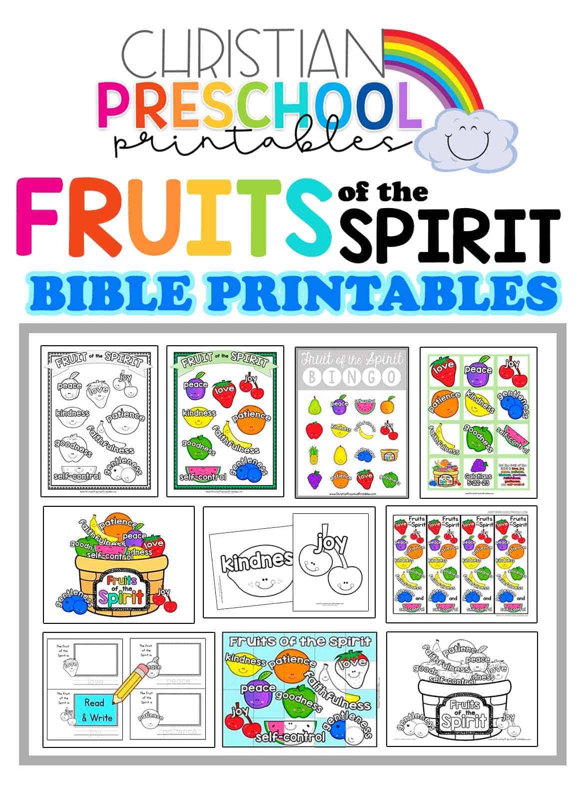 Printable Fruit Of The Spirit Worksheets