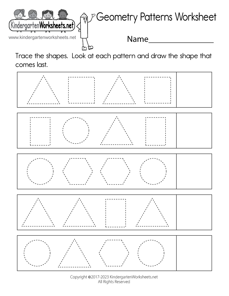 Free Printable Pattern Worksheets