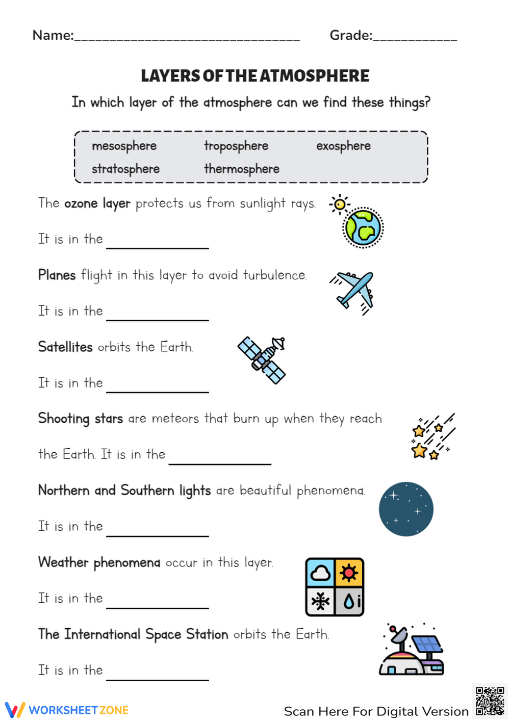 Grade 7 Earth And Spaces Worksheets 2025