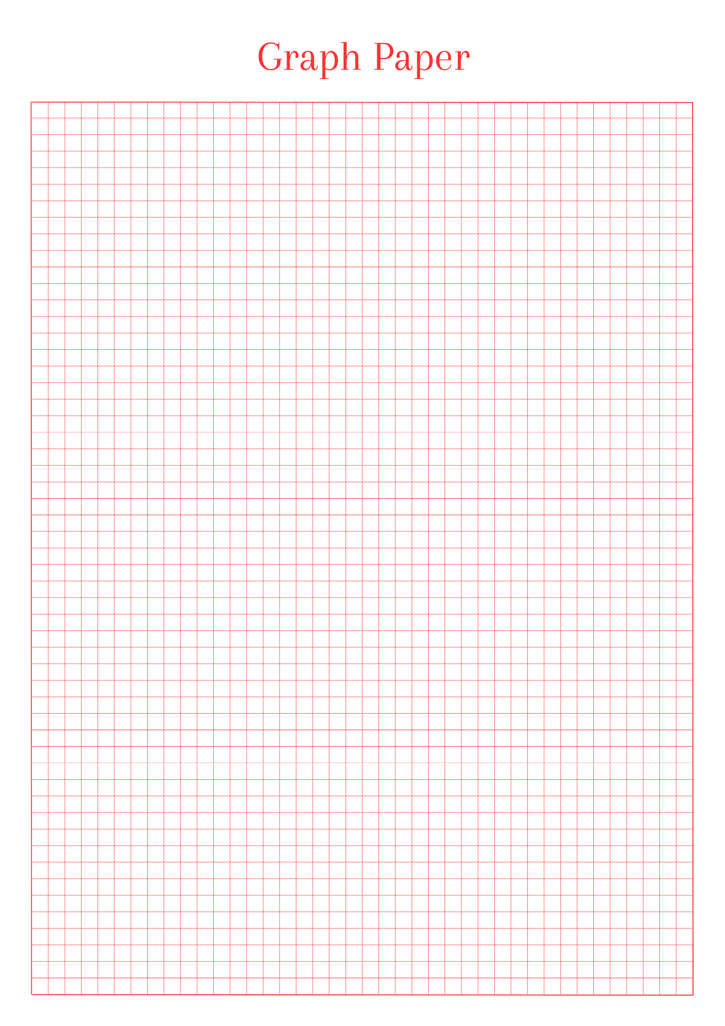 Half Inch Printable Graph Paper