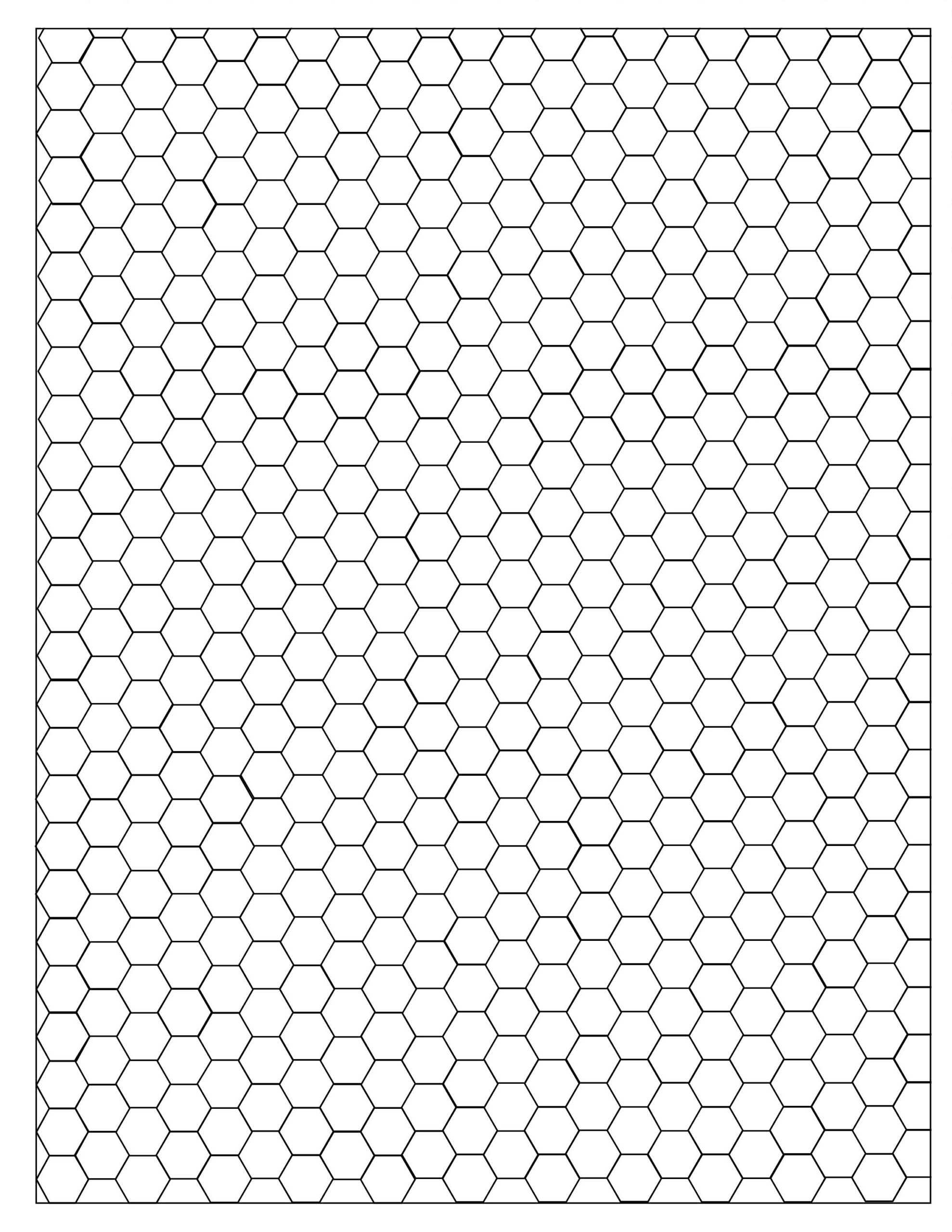 Half inch Hex Graph Paper Etsy