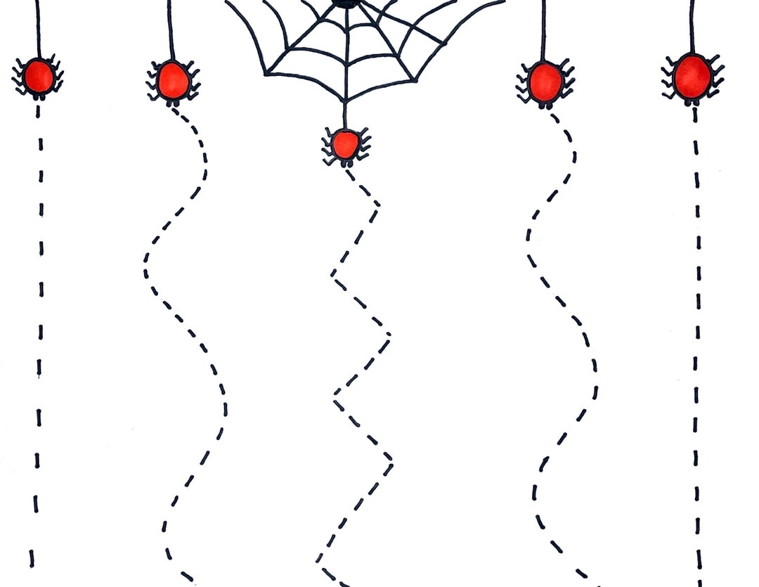Halloween Cutting Worksheet Scissor Practice Toddler Preschool Etsy
