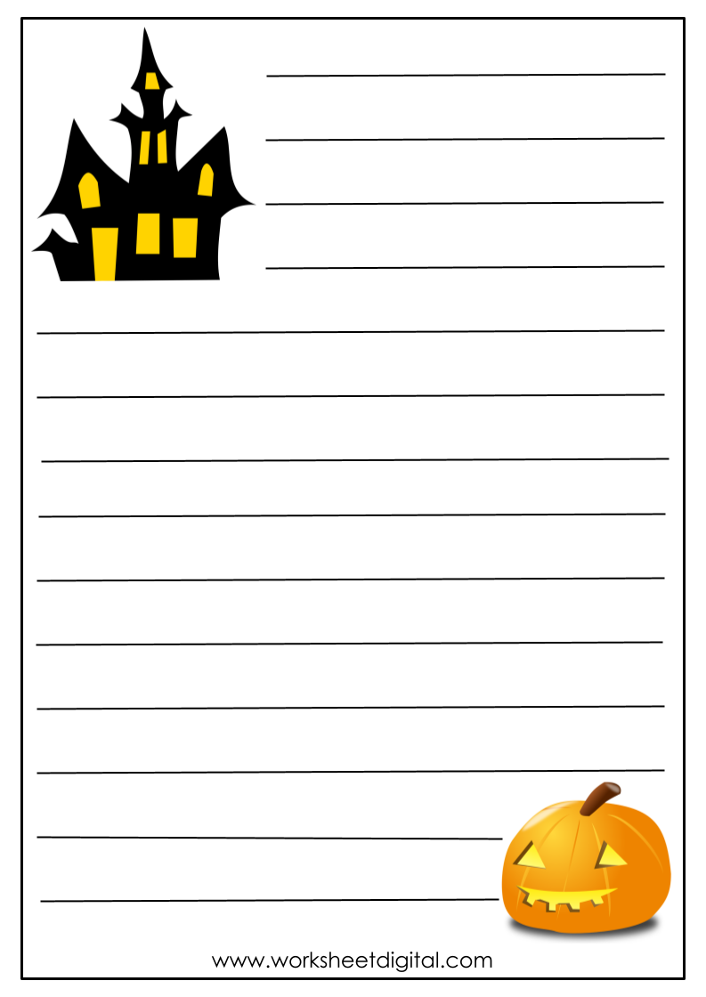 Halloween Writing Template Worksheet Digital Worksheets Library