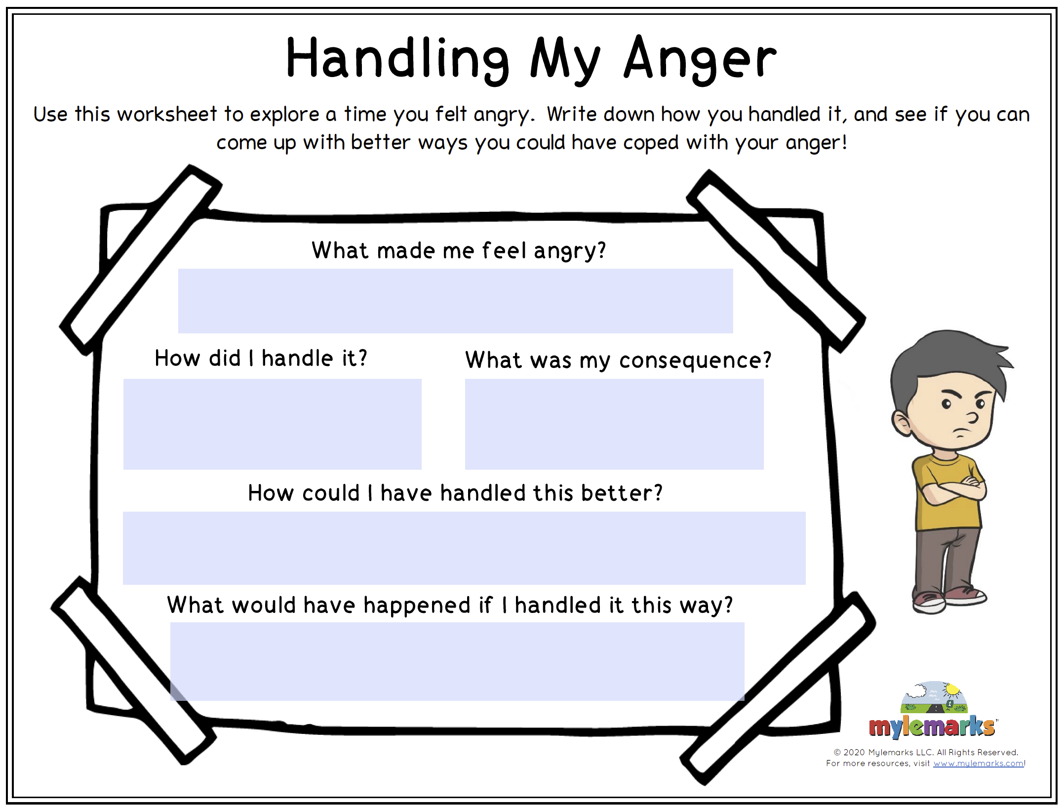 Free Printable Anger Management Worksheets For Youth