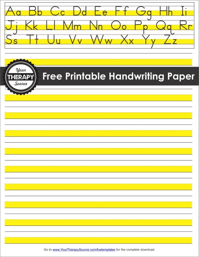 Printable Three Lined Paper