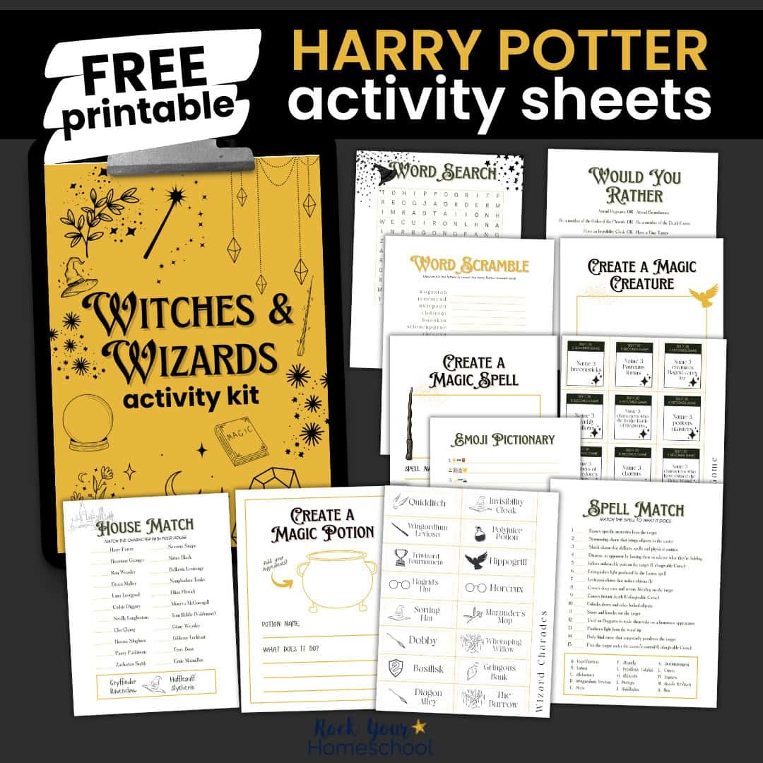 Printable Harry Potter Worksheets