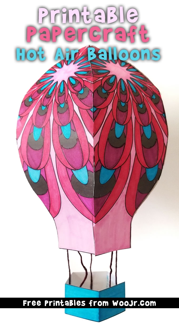 Hot Air Balloon Printable Papercraft Woo Jr Kids Activities Children s Publishing
