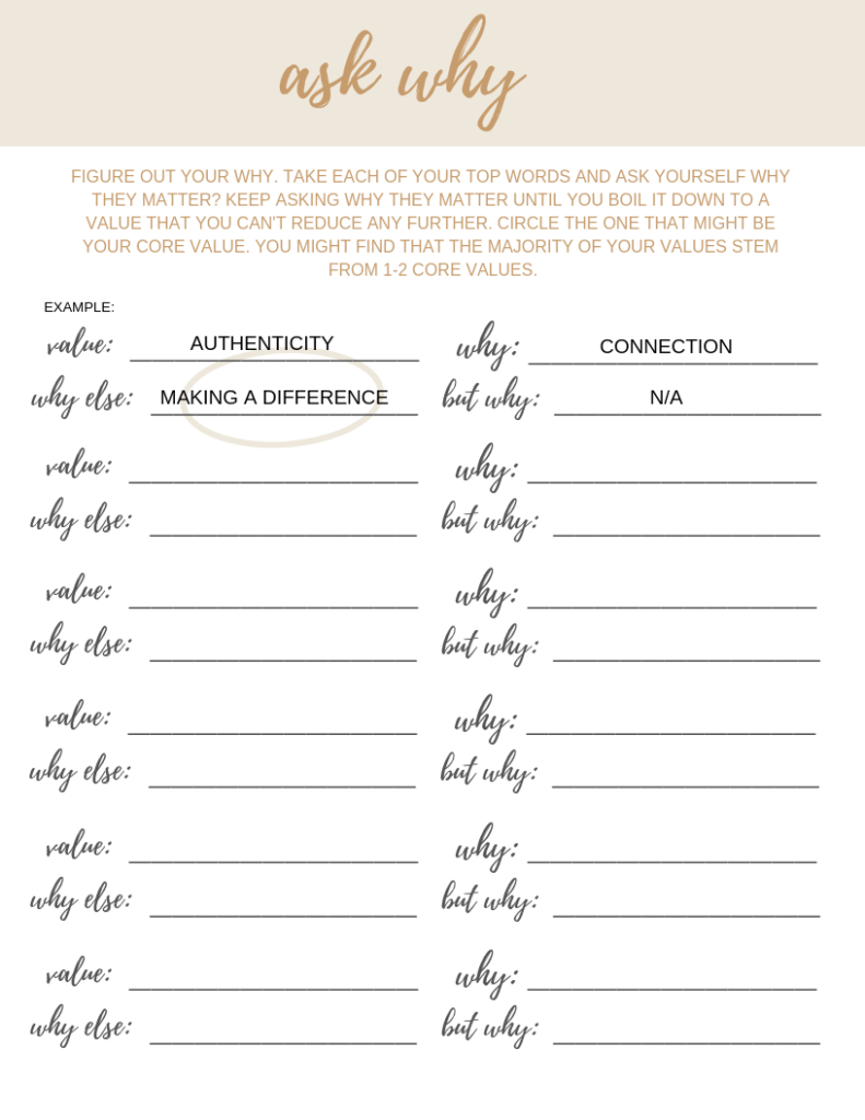 How To Identify Your Core Values To Live Your Best Life Happily Worksheets Library