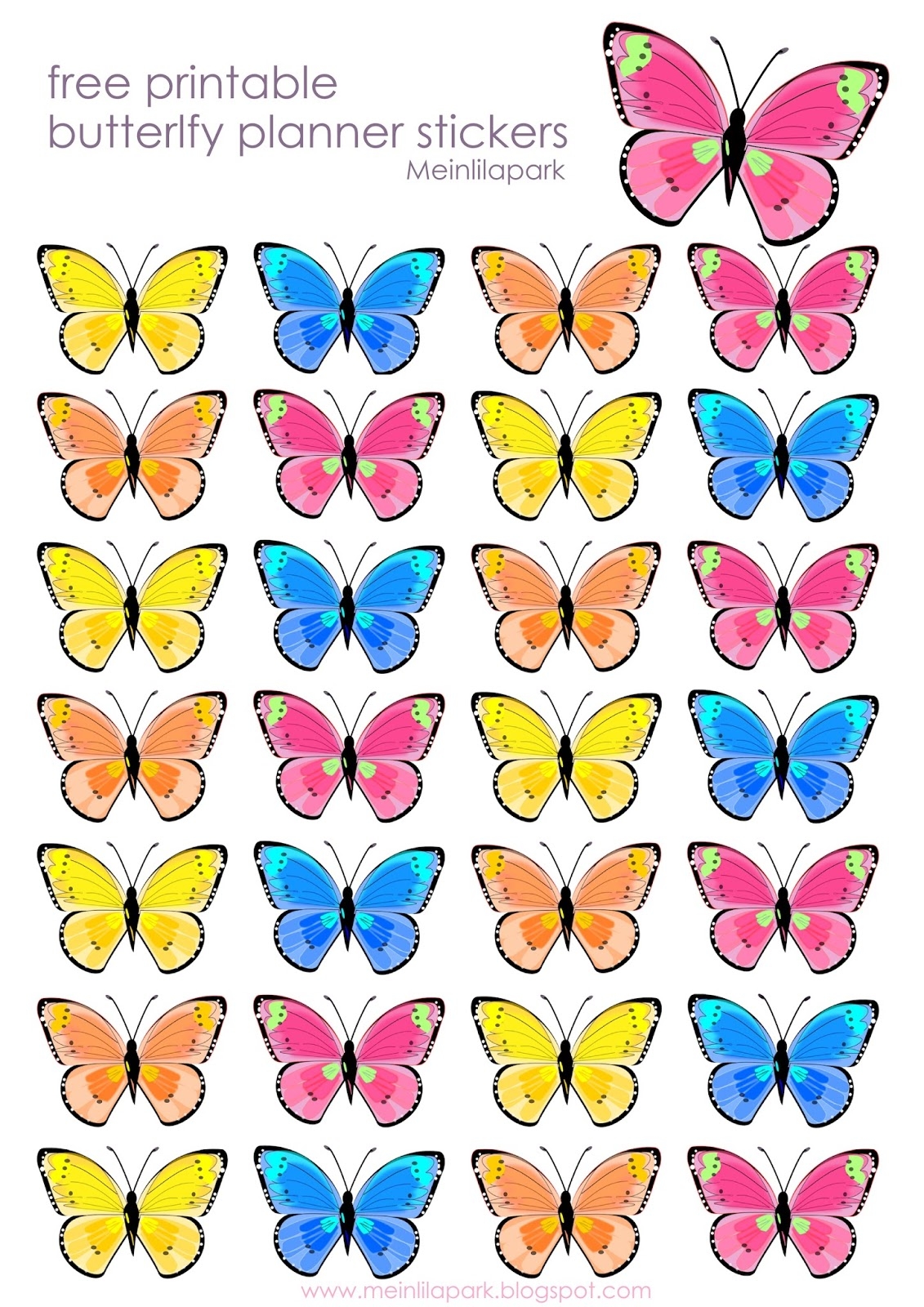 Paper Butterfly Printable