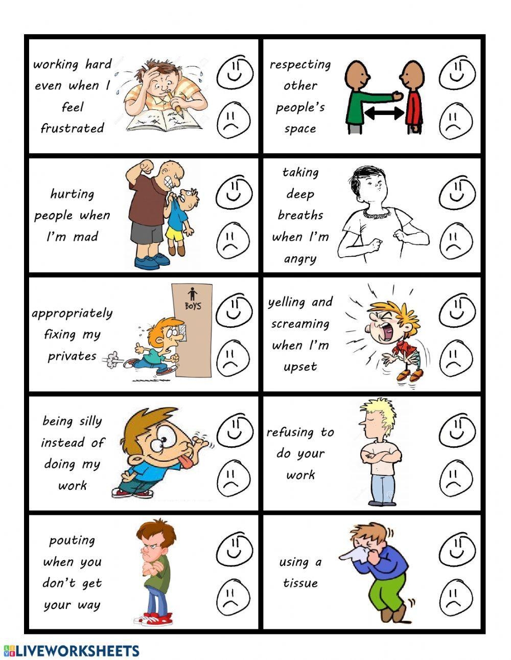Free Printable Good Choices Bad Choices Worksheet Pdf