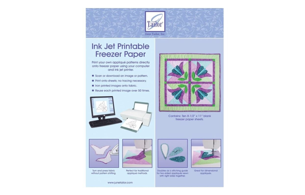 Ink Jet Printable Freezer Paper S By June Tailor 8 5 x11 10 Pieces Etsy