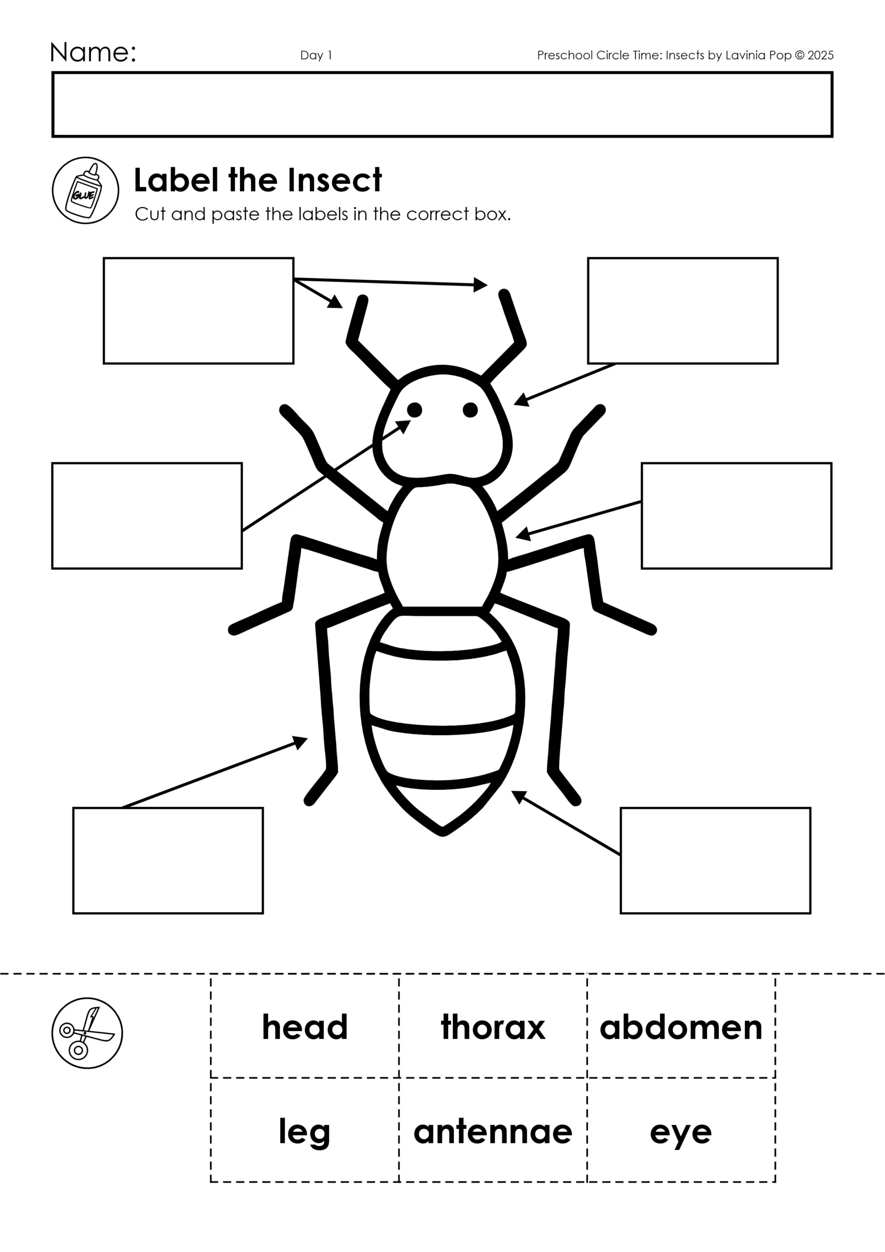 Insects Preschool Circle Time Plan