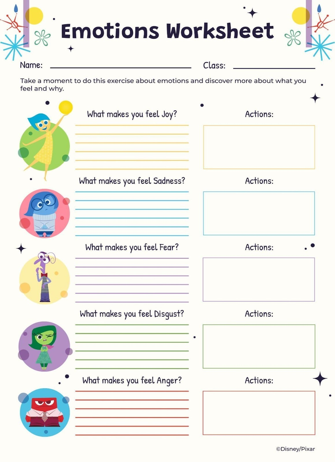 Inside Out Therapy Worksheet Presentation