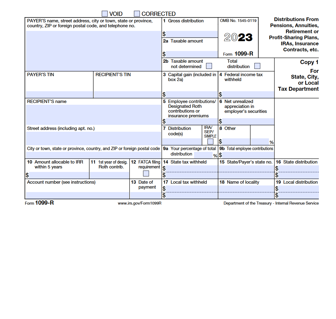 1099 R Form Printable