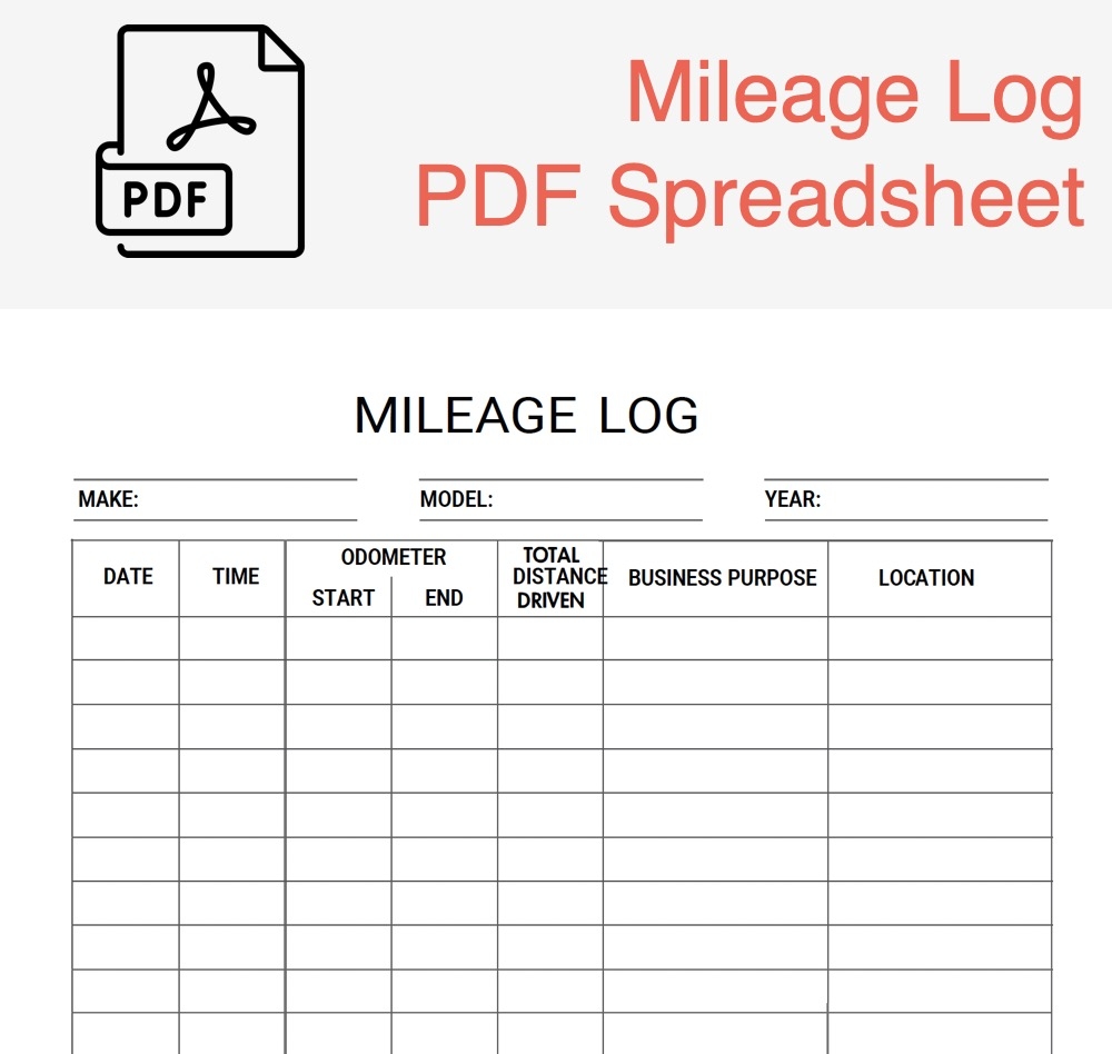 Mileage Forms Printable