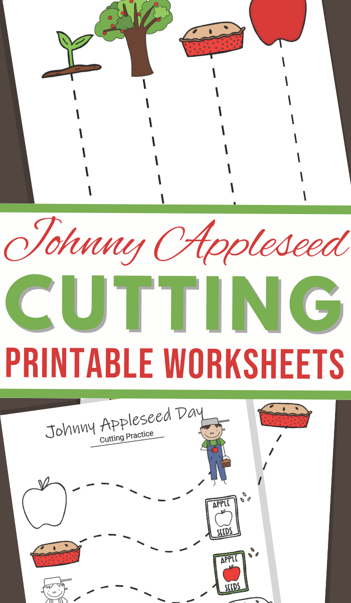 Johnny Appleseed Cutting Practice Sheets