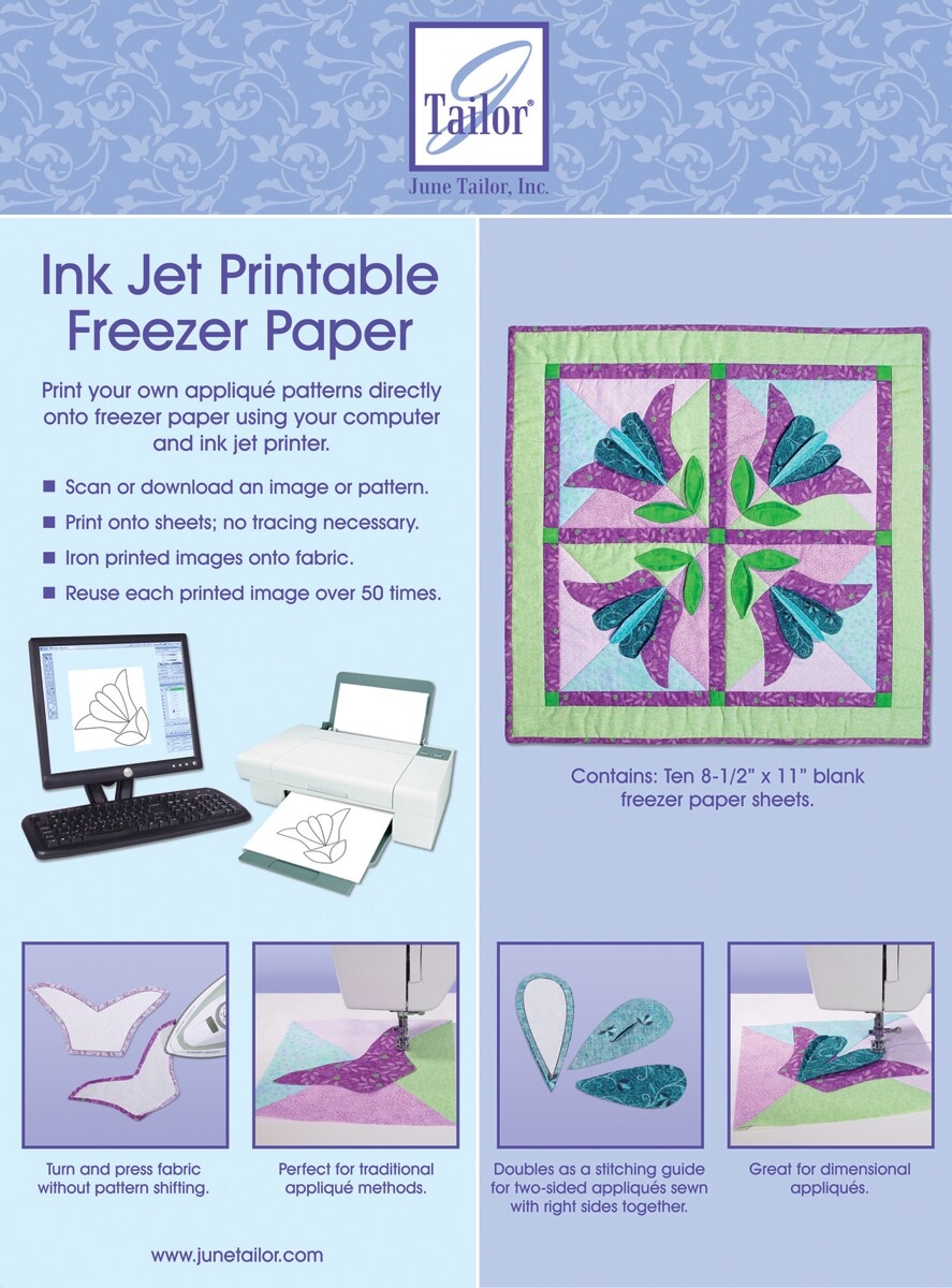 June Tailor Ink Jet Printable Freezer Paper 10 Pkg 8 5 X11 Michaels
