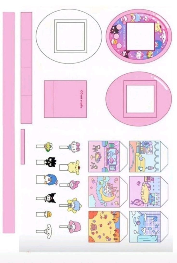 Kawaii Paper Dollhouse With Hello Kitty Furniture