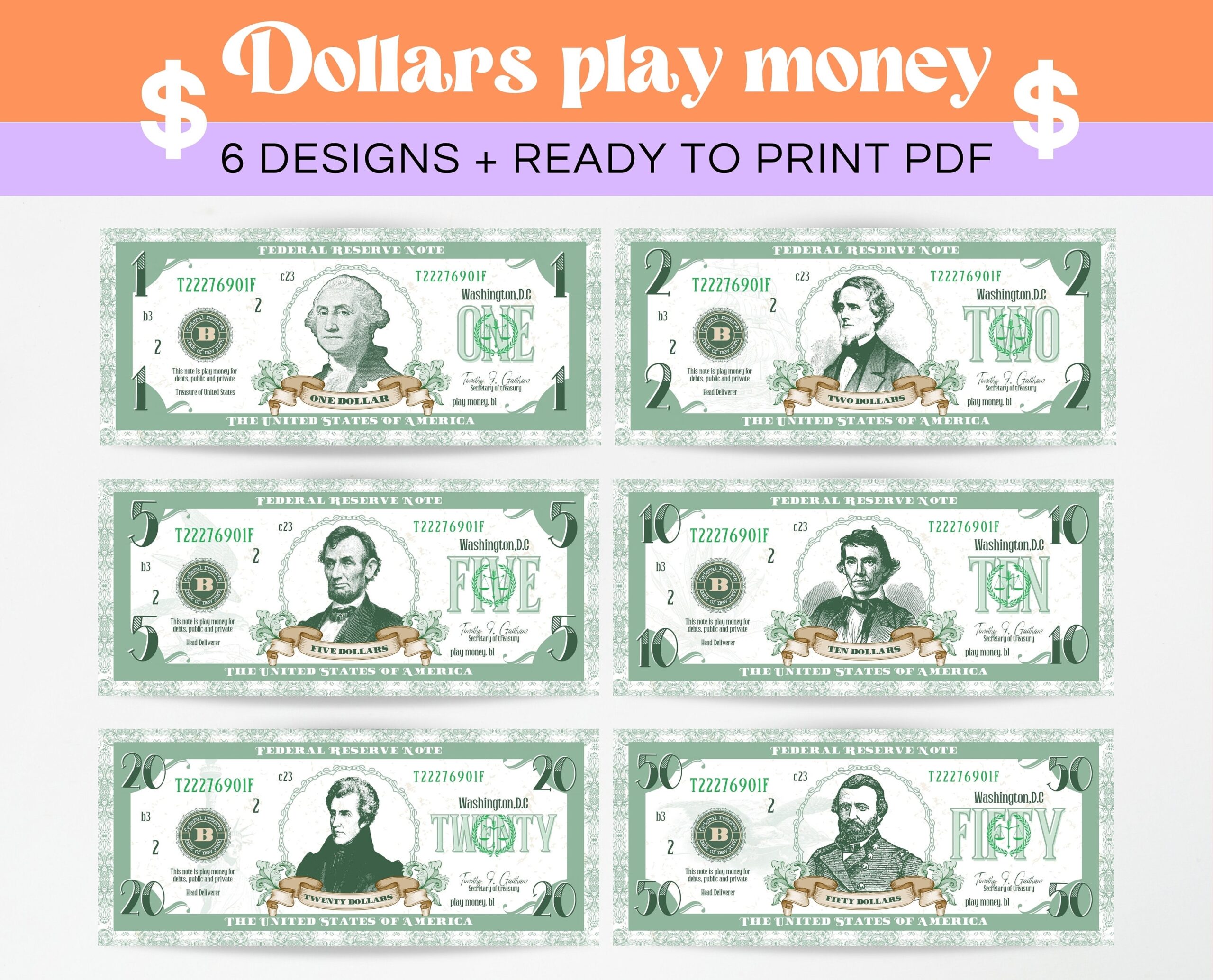 Printable Paper Money