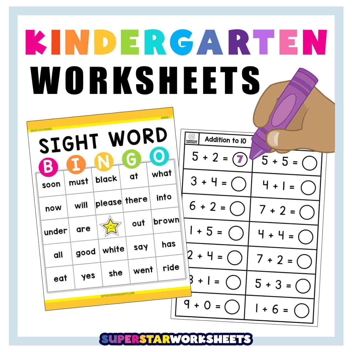 Free Printable Kindergarten Worksheet