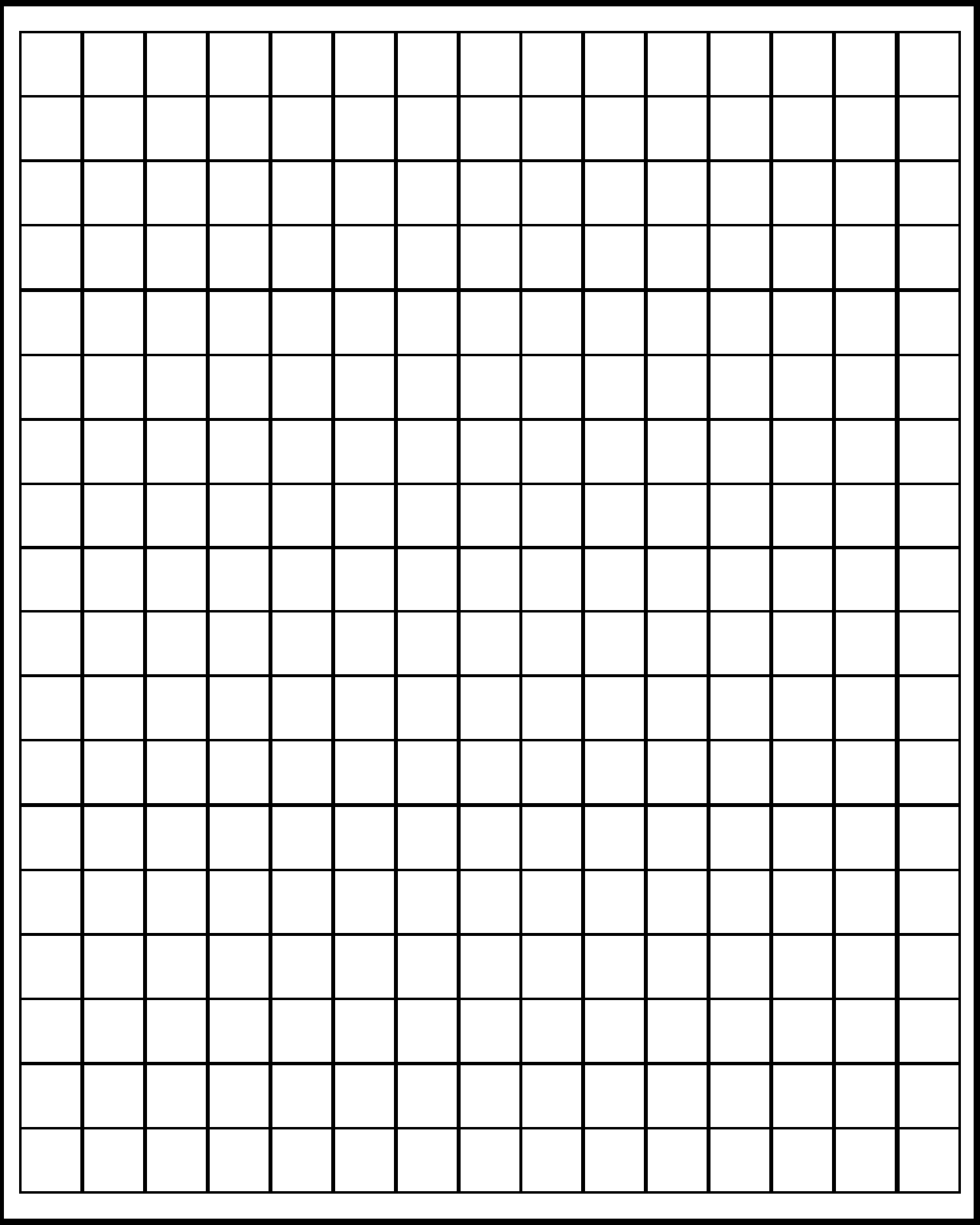 Large Graph Paper Printable Template In PDF