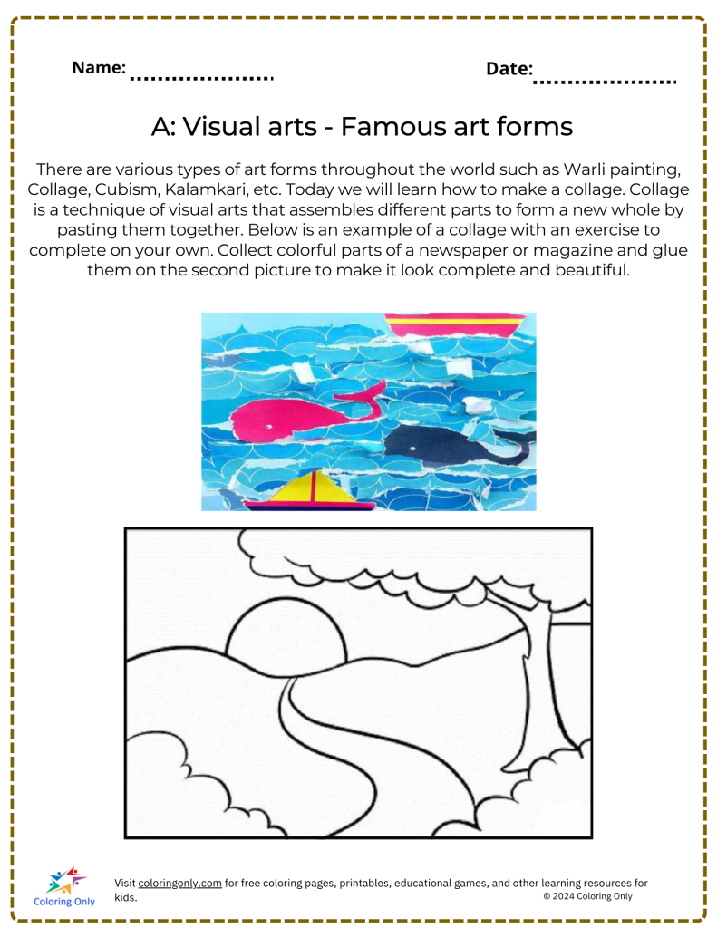 Learn Visual Arts Famous Artists And Art Forms With Printable Worksheets The Artsology Blog