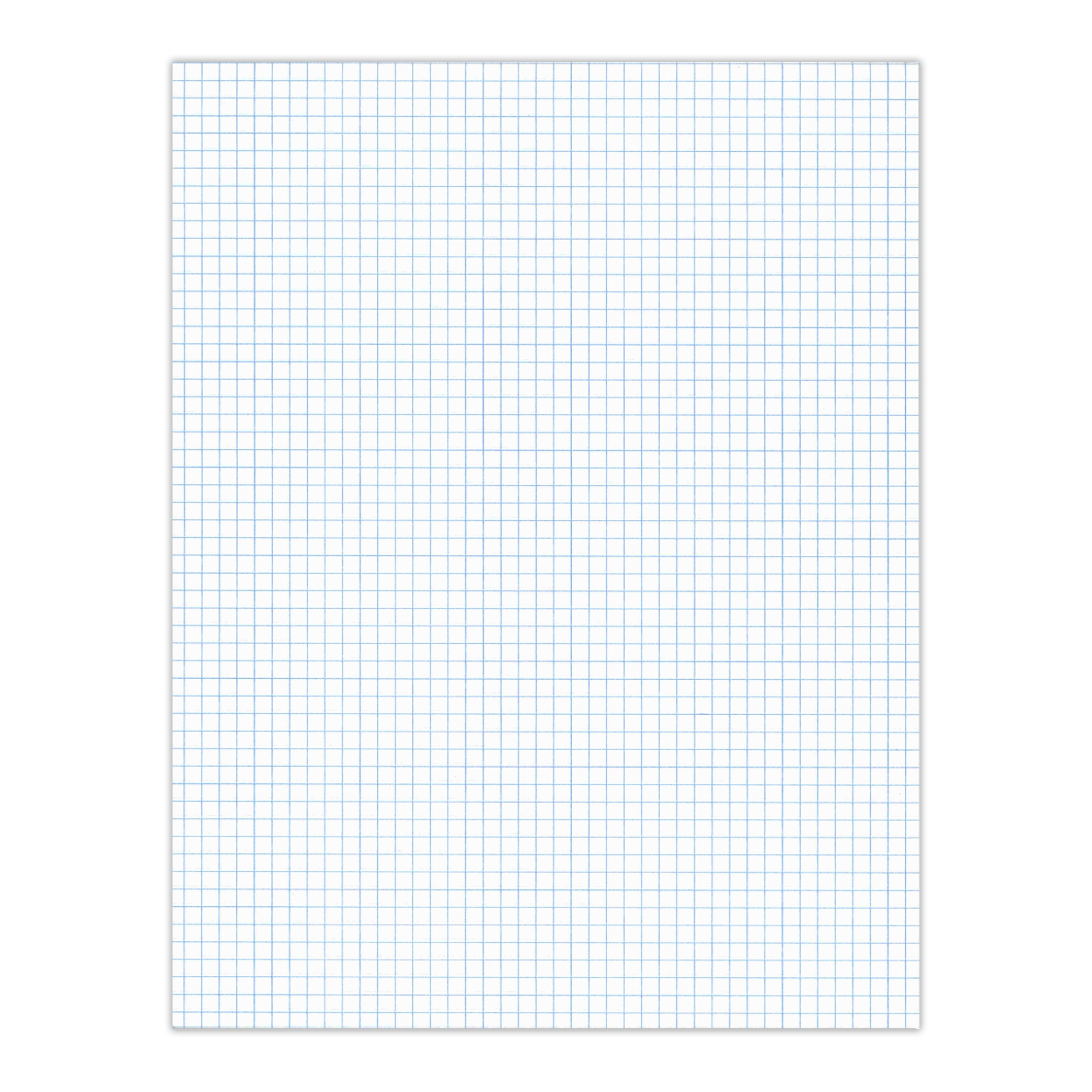 Legal Pad Glued Top Bound 5x5 Grid Ruled 8 5 X 11 50 Sheets White Paper Roaring Spring Paper Products