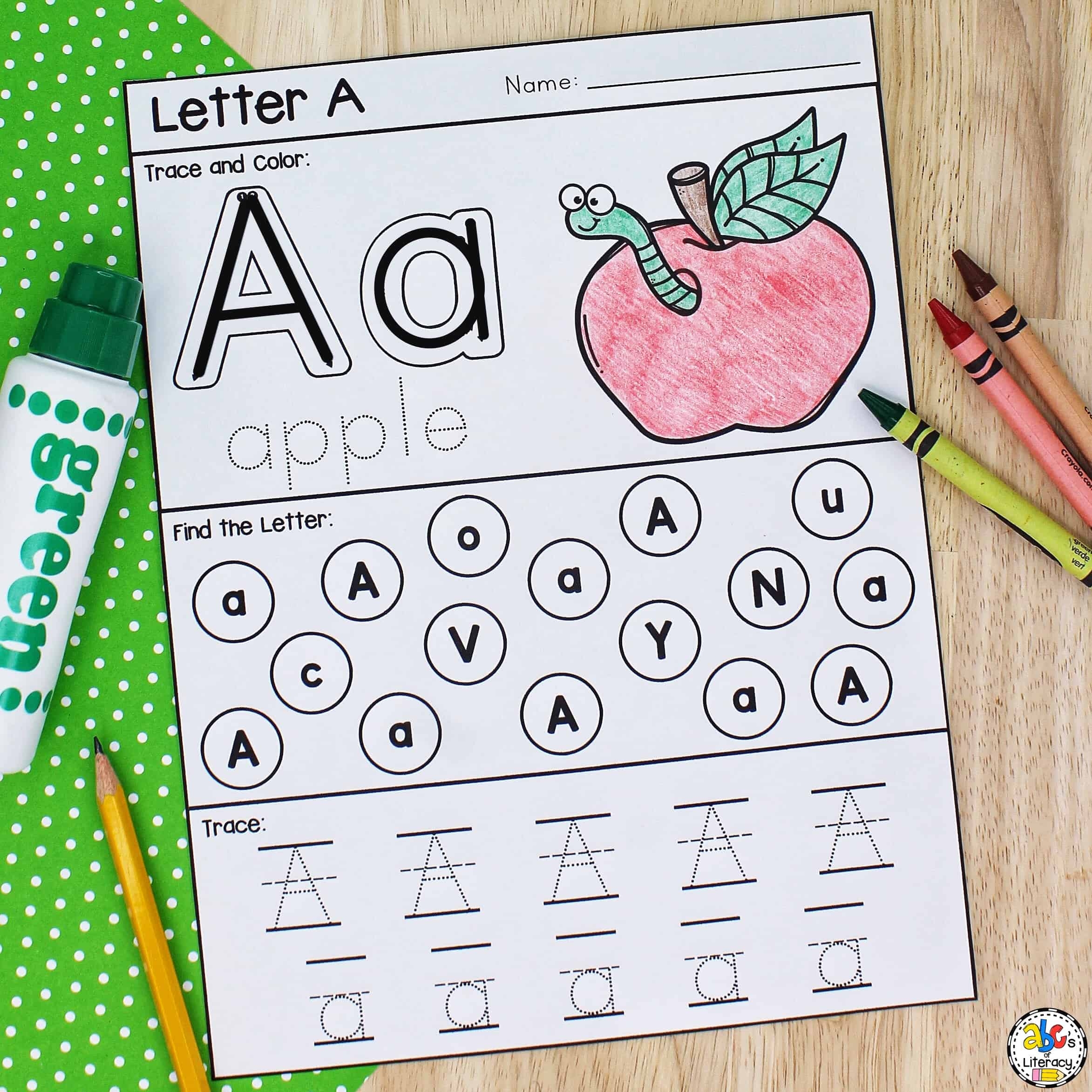 Free Printable Preschool Letter A Worksheets