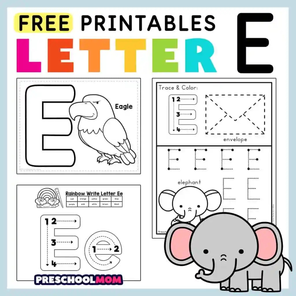 letter e preschool printables preschool mom