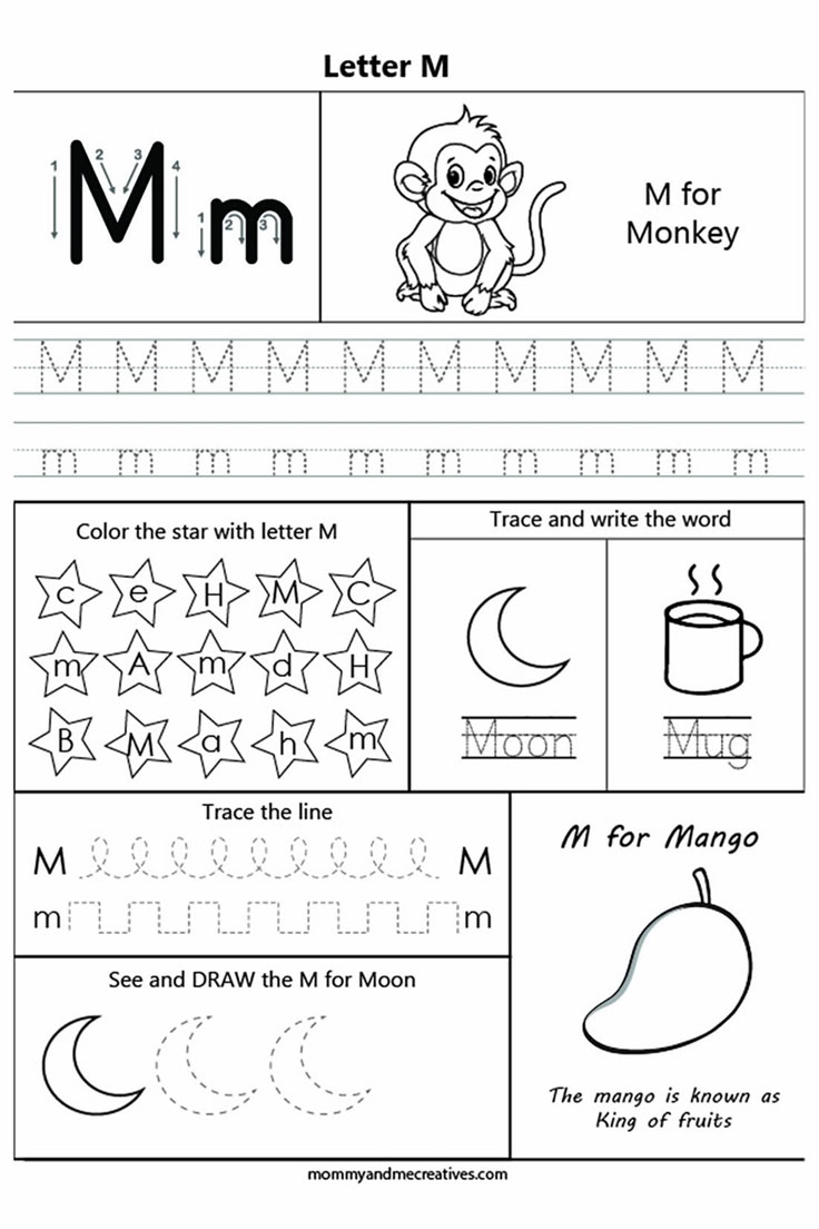 Letter M Printable Worksheets