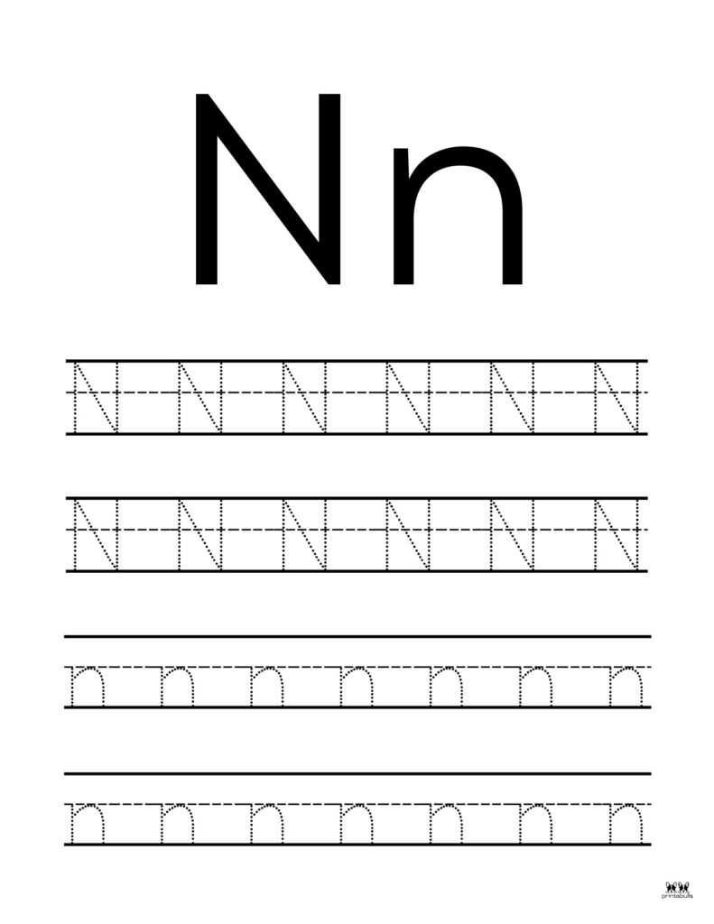 Free Printable Letter N Worksheets