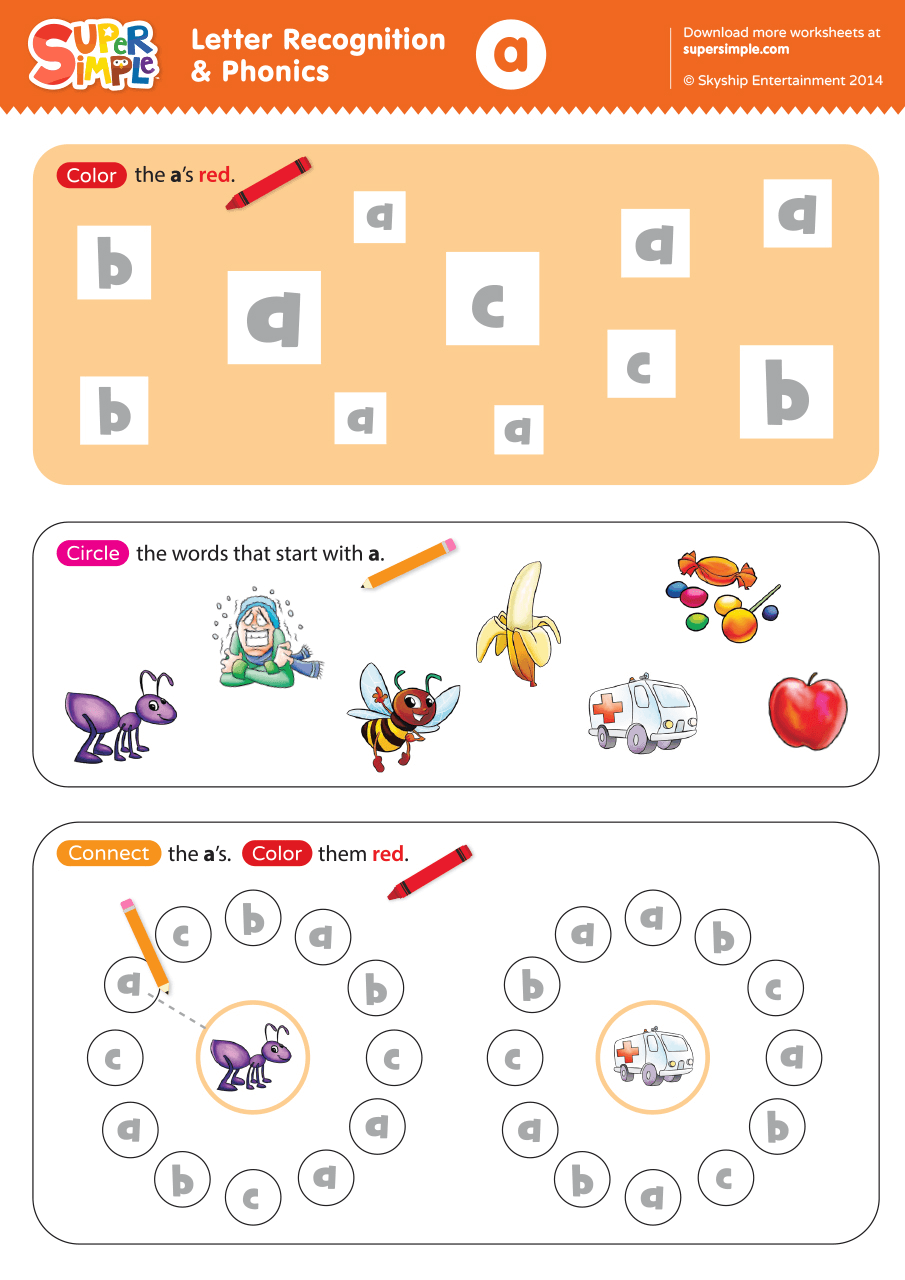 Letter Recognition Free Printable Worksheets