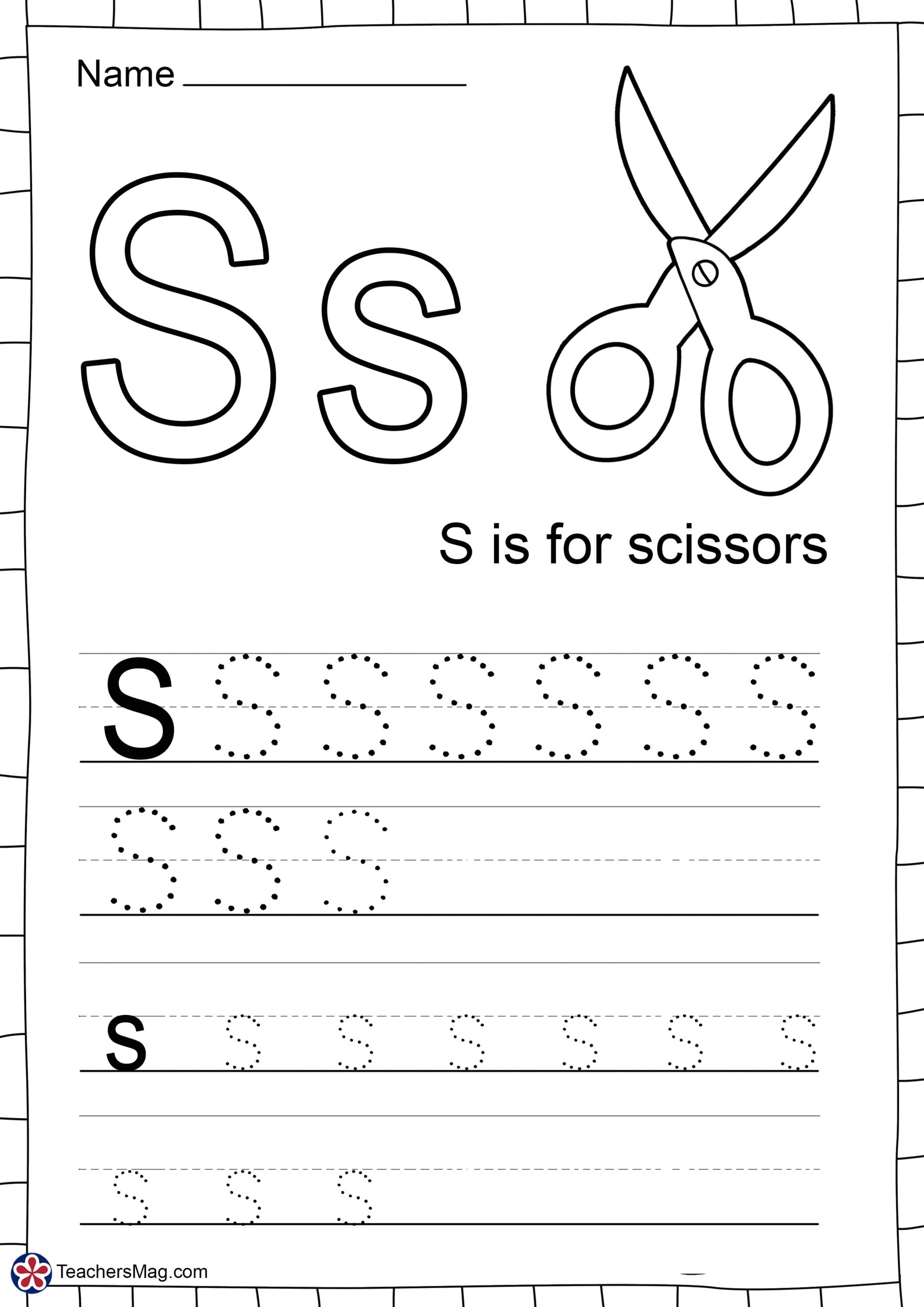 Letter S Free Worksheets TeachersMag