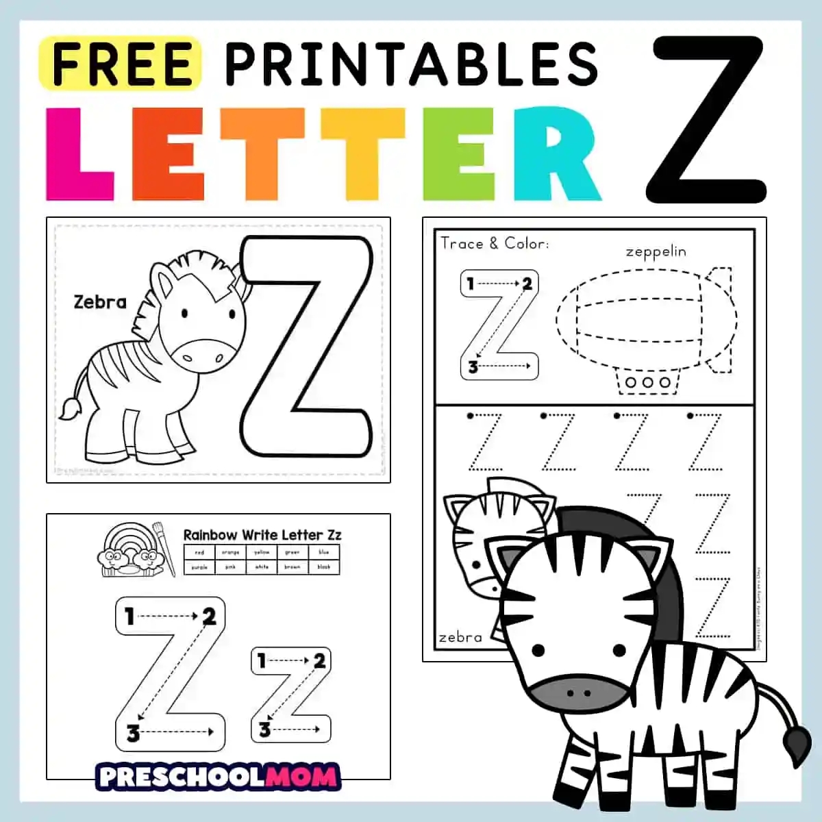 letter z preschool printables preschool mom