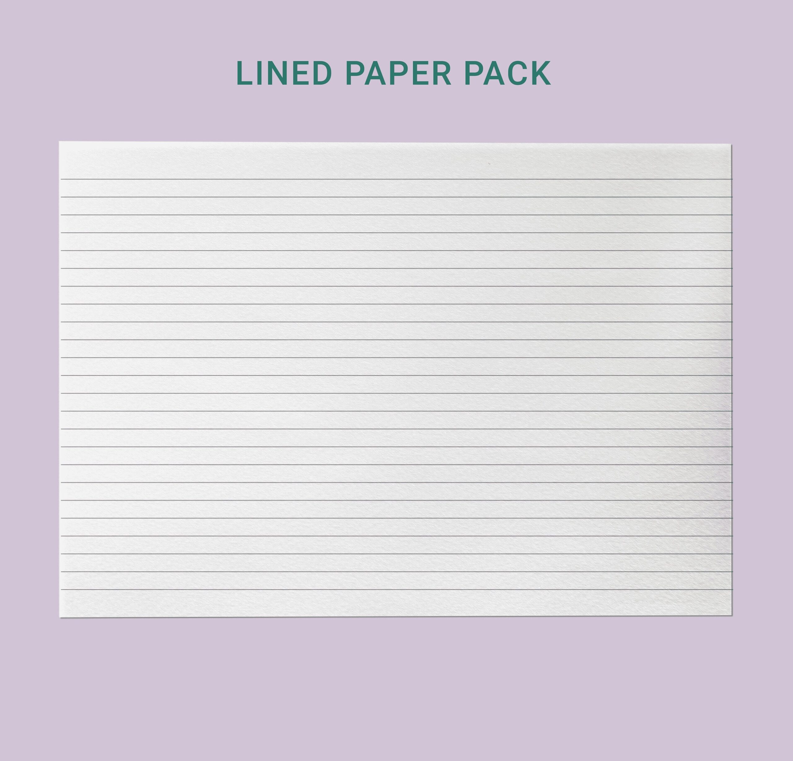 Lined Paper Landscape Format Printable Ruled Paper For Note Taking Horizontal Format Narrow College Wide Ruled A4 Letter PDF Etsy