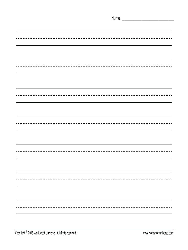 Free Printable Penmanship Paper