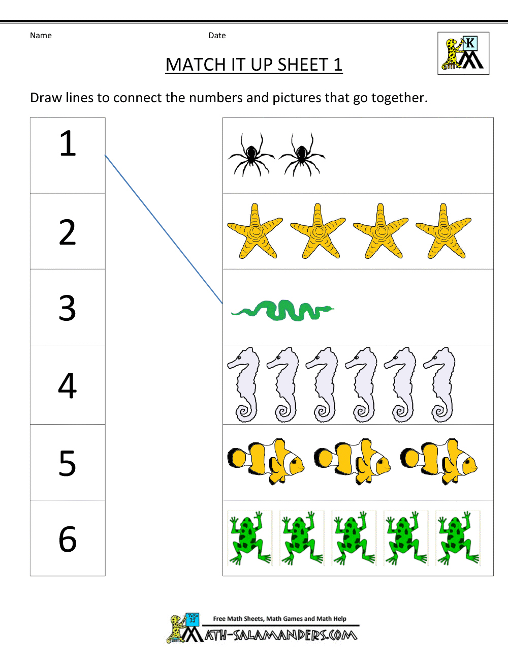 math worksheets kindergarten