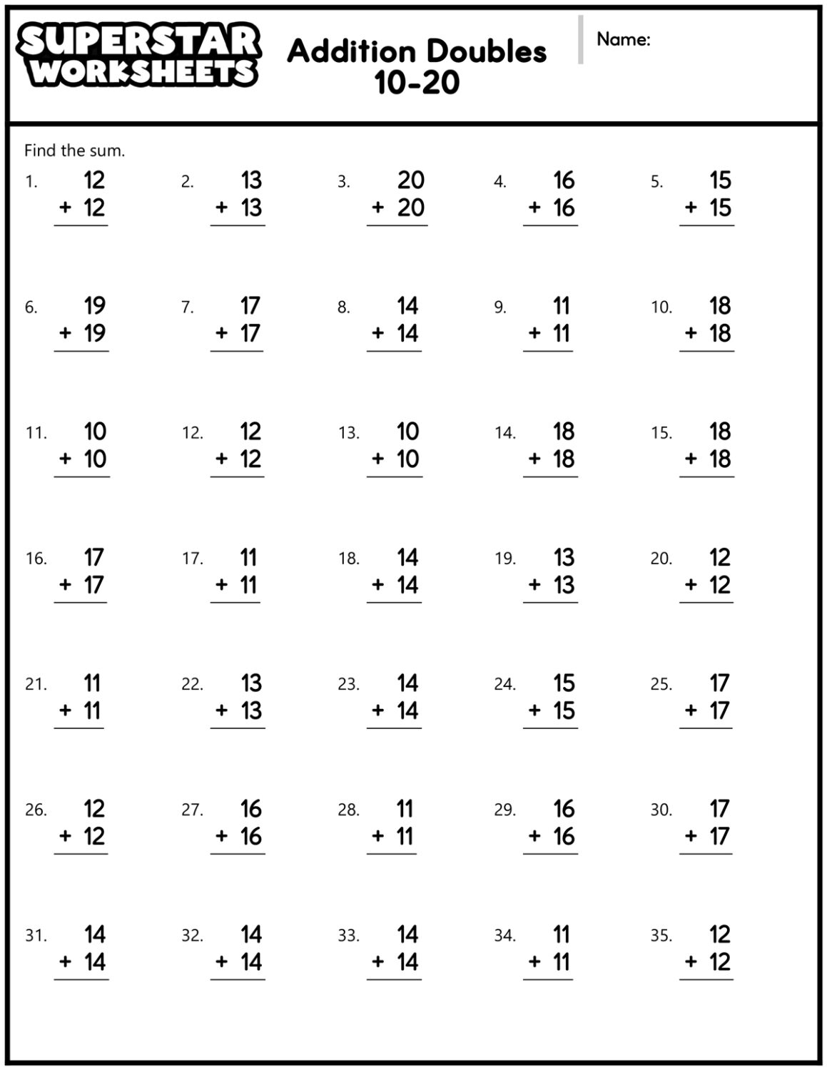 Math Worksheets Printable Free