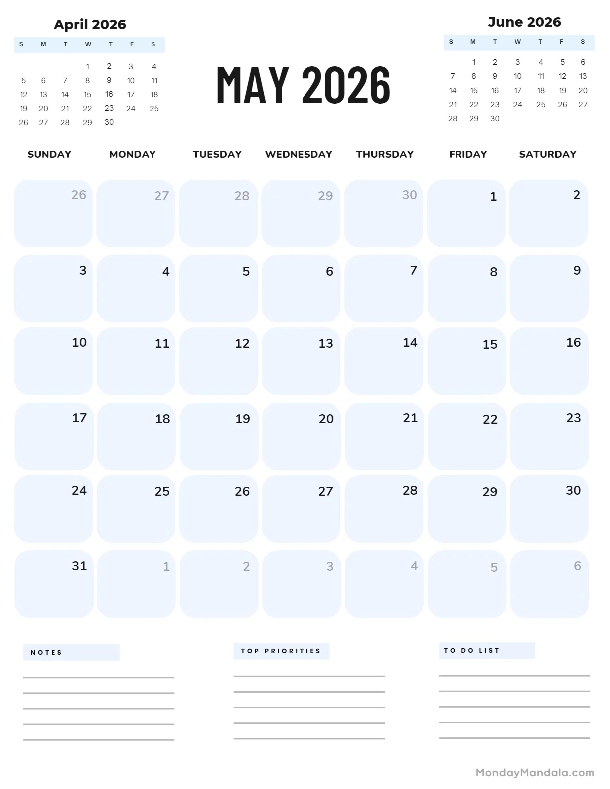 May 2026 Calendars 52 Free PDF Printables 