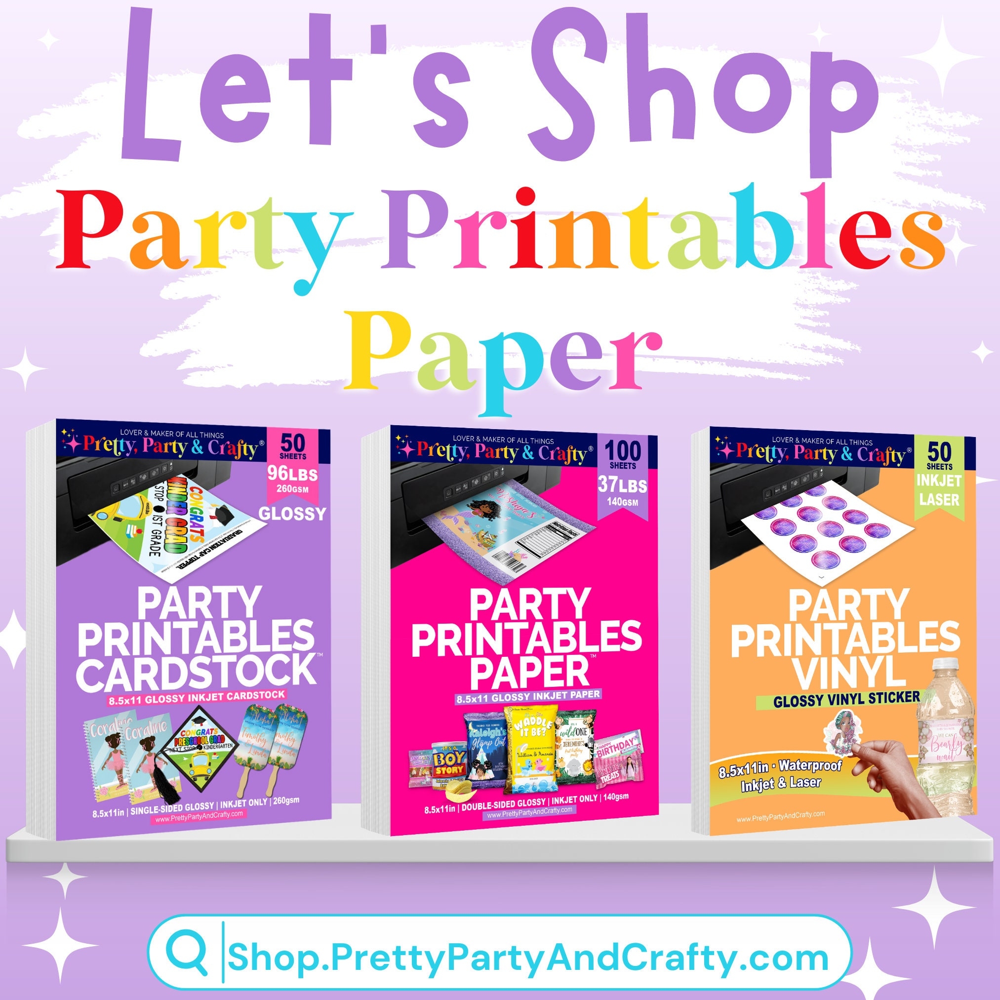 Mini 5x7 Party Printable Paper Glossy Inkjet Paper For DIY Treat Wrappers Glossy Party Favor Paper Etsy