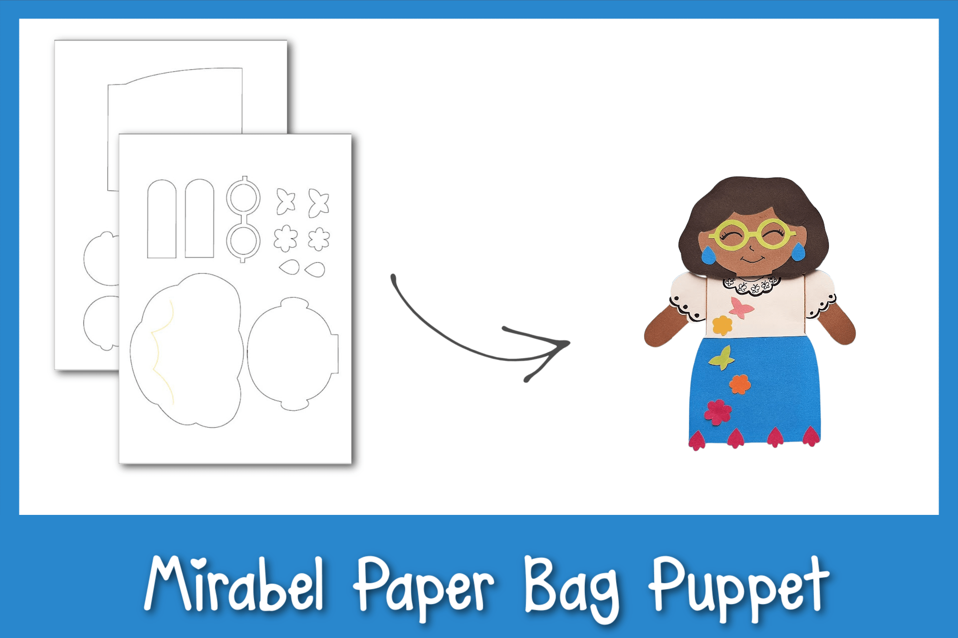 Mirabel Paper Bag Puppet Frosting And Glue Easy Crafts Games Recipes And Fun