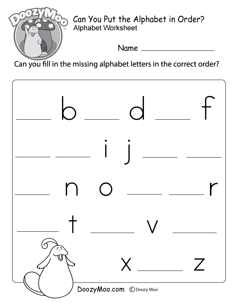 Free Abc Printable Worksheets