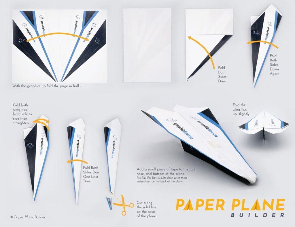 Modified Dart Paper Airplane Template Details And Instructions